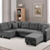 Left Fabric Sofa With Ottoman - Image 2