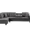 Left Fabric Sofa With Ottoman - Image 4