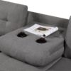 Left Fabric Sofa With Ottoman - Image 3