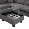 Left Fabric Sofa With Ottoman - Image 5
